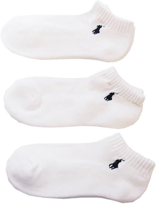Amazon ポロラルフローレン Polo Ralph Lauren ショートソックス くるぶし丈 靴下 3足セット White 並行輸入品 靴下 通販
