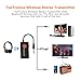 TaoTronics Portable Bluetooth Transmitter for TV Wireless Audio Adapter Connected to 3.5mm Audio Receiver, Paired with Bluetooth Headphones, aptX Low Latency, A2DP Stereo Music Transmission
