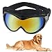 HelloPet Dog Goggles Dog Sunglasses Glasses for Dogs Dog Ski Goggles with UV Protection Pet Sunglasses with Adjustable Strap for Travel, Skiing and Anti-Fog (Black)