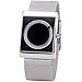 2015 Unique No Hand Concise Casual Designer Men Unisex Quartz Grey Square Dial White Rotational Display+ Gift Box