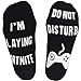3 Pack Do Not Disturb Gaming Socks,Novelty Gamer Socks for Teen Boys Men Women