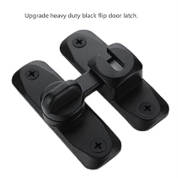 FIREFLYWEB Flip Door Latch Black 180 Degree Heavy