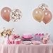 K KUMEED Rose Gold Confetti Balloons, Champagne Rose Gold Latex Balloons for Birthday, Weddings,Bridal Shower, Baby Shower, Bachelorette Party Decorations 30pcs,12 Inch