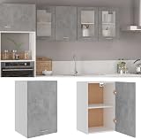 vidaXL Kitchen Cabinet Wall Mounted Storage Shelf Organiser Concrete Grey view 2