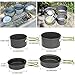 JACKBAGGIO New Outdoor Camping Pan Hiking Cookware Backpacking Camping Cookware Mess Kit Cooking Picnic Bowl Pot Pan Sets w/Tableware Mountaineering Buckle for 2-3 Peoplethumb 4