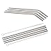 Stainless Steel Metal Drinking Straws With Silicone Tips and Brushes, 4 Straight and 4 Bent, For Tumblers, Reusable and Durable, Dishwasher Safe