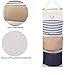 Nasogod Hanging Storage Bag, Wall Mounted 3 Bags Nursery Storage Bag Over The Door Storage Pockets Fabric Wall Door Closet Hanging Storage Bag Organizer 2 Packs Stripe