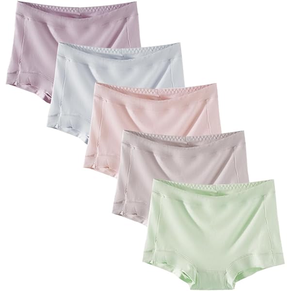 thumbnail image 2 of BaiTao Women's Cotton Boy Shorts - 4 Pack Graphic Printed Panties In Assorted Colors 2 of 13
