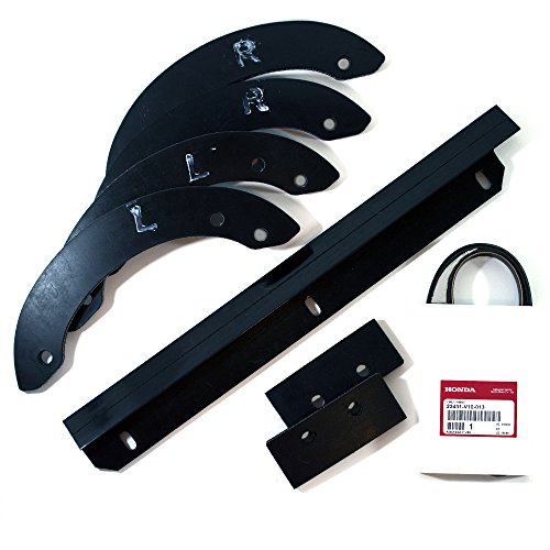 The Mower Shop Honda HS520/HS720 OEM Paddle, Scraper and V-Belt Set 72427-V10-020 (2), 72428-V10-020 (2), 72443-V10-020 (2), 76322-V10-020, 22431-V10-013