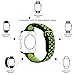 Ostart 38mm Replacement Band/Strap for Apple Watch Nike+, Sport Soft Silicone Wrist Strap with Ventilation Holes for iWatch Series 1 2,M/L Size(Black+Green)