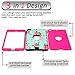 MAKEIT CASE iPad Mini Case, iPad Mini 2 3 Case, 3in 1 Heavy Duty Protection Combo Hybrid Impact Silicone Hard Case Cover for ipad Mini 1 2 3 (IMD-Flower Rose)