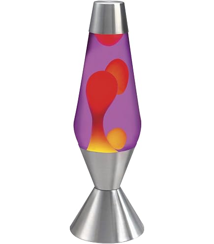 Lava Lite 5224 Lava Lamp, 52-ounce, Yellow/Blue/Silver - Liquid