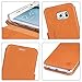Galaxy S6 Edge Case, S6 Edge Wallet Case, SHIELDON Genuine S6 Edge Leather Case [Flip] Slim Magnetic Protective Case with Card Holder & Stand for Samsung Galaxy S6 Edge - Brown