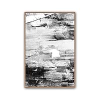 Framed Canvas Wall Art Abstract Color Block Canvas Prints Home Artwork Decoration for Living Room,Bedroom - 16x24 inches