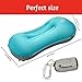 Inflatable Camping Pillow + Ultralight Stuff Bag + Screw Locking Carabiner for Hanging Lightweight Stuff - Excellent Choice for Camping, Travel, Go Bags, Hiking Essentials or Backpacking Gear (Blue)