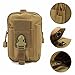 DOUNTO Tactical Waist Pouch EDC Molle Waist Bag Belt Phone Pouch Holster Purse Carrying Pouch for Smartphone, Tools Khaki