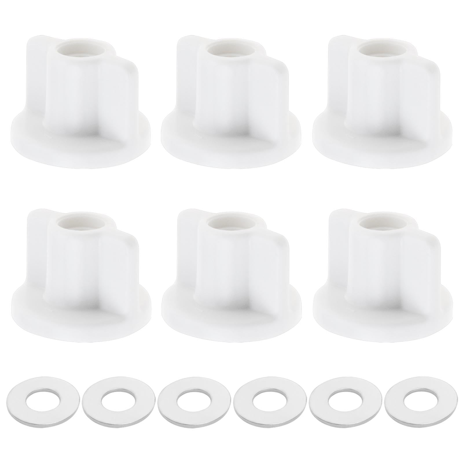Create idea 6 Set Toilet Seat Back Nut Washer Kit M6 Thread Toilet Seat Bottom Fixing Replacement Toilet Hardware Replacement for Top Mount Toilet Seat Hinges