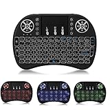 DeepSea Handheld Backlit Mini Wireless 2.4GHz Keyboard with Touchpad Mouse for Windows, Android/Google/Smart TV, Linux, Mac OS