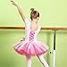 BAOHULU Girls Leotards Ballet Dance Skirted Tutu Dress Short Sleeve Jewels Dancewear