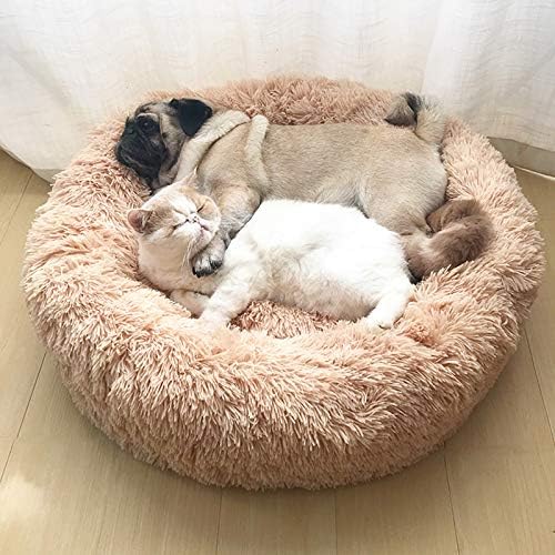 huangyung Pet dog bed super long plush super soft pet bed kennel round dog house cat bed dog bed chihuahua large bench pet supplies