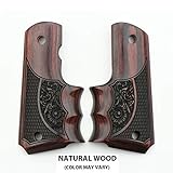 Altamont 1911 Grips - Fingergroove - Full Size 1911 Real Wood Gun Grips w. Ambi Safety fits Most Commander, Standard & Government 1911 Models - Made in USA