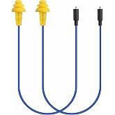 MIPEACE 2pcs Replacement Work Earbuds Cables for Model#MI04N Wireless Neckband Replaceable Earbuds (Blue &amp; Yellow