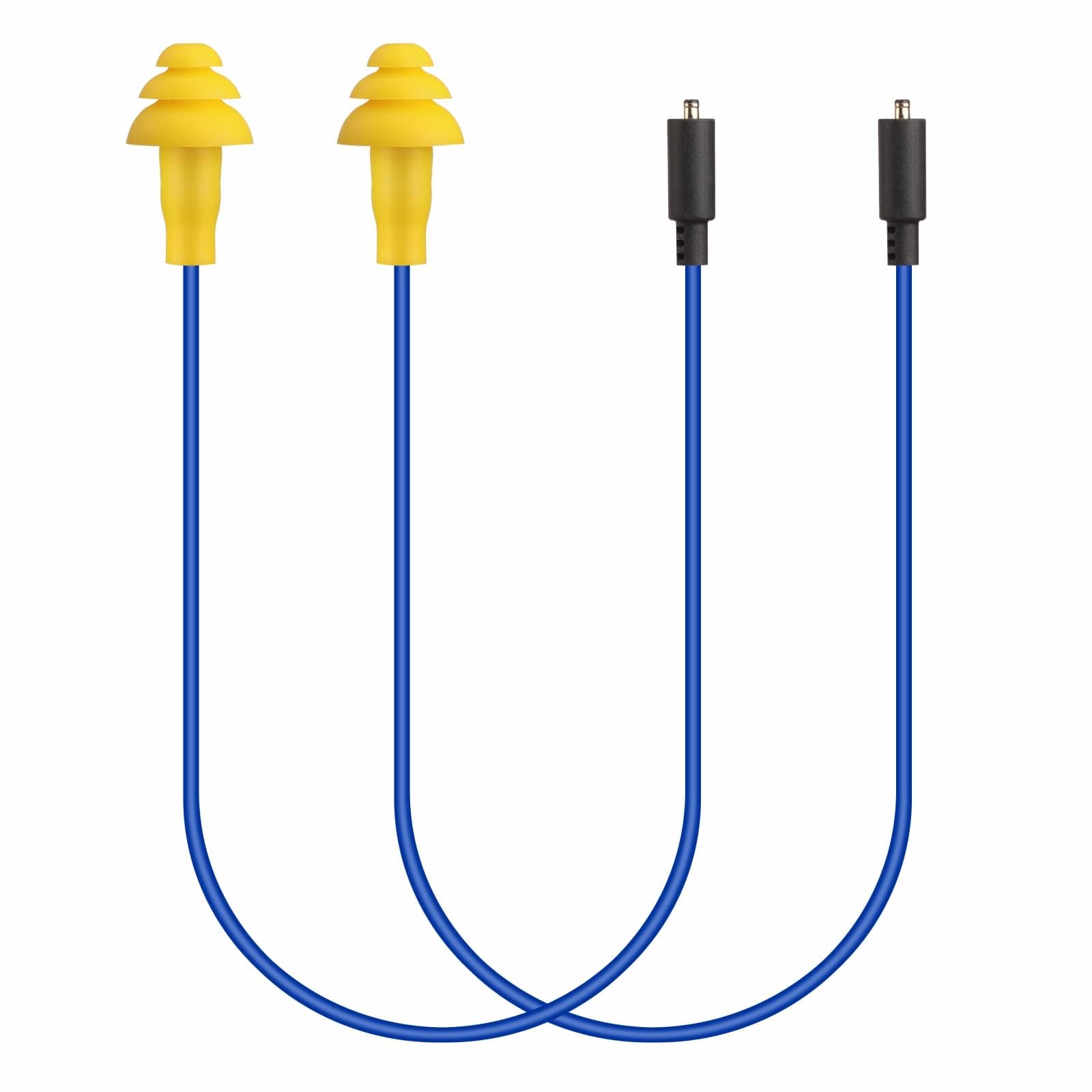 Photo 1 of MIPEACE 2pcs Replacement Work Earbuds Cables for Model#MI04N Wireless Neckband Replaceable Earbuds (Blue & Yellow
