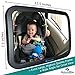 Baby Backseat Car Safety Mirror, Largest High Quality Shatterproof Clear Reflection, Wide View of Rear Facing Back Seat Infant, Child Safe, Adjustable, Perfect Shower Gift for Mom by VentureWize