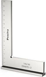 Preciva Machinist Square 90 Degree Right Angle 150x100mm Steel Ruler view 1