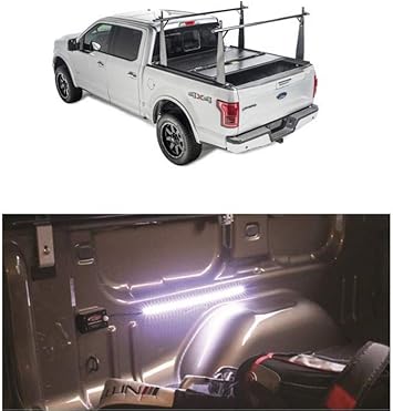 Bak Industries Cs Hard Folding Truck Tonneau Cover Rack W Access 18 Motion Led Light For 15 18 Ford F 150 5ft 6in Amazon Co Uk Car Motorbike
