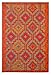 Fab Habitat Outdoor Rug - Waterproof, Fade Resistant, Crease-Free - Premium Recycled Plastic - Vintage Kilim - Porch, Deck, Balcony, Mudroom, Laundry Room, Patio - Lhasa - Orange & Violet - 3 x 5 ft