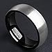 King Will 7MM Titanium Ring Brushed Black Plated Comfort Fit Wedding Band For Men