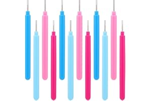 UEYGHEP 12 Pieces Paper Quilling Tools Slotted Kit Rolling Curling Quilling Needle Pen Paper Quilling Pen Volume Curling Pen 