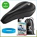 SuperSo Bike Gel Seat Cushion Cover - Premium Padded Bike Saddle - Comfortable Alternative Bicycle Cover for Passionate Cyclists (Black Medium-Narrow)