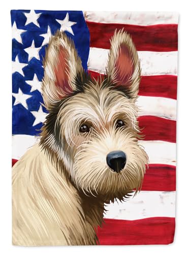 Caroline's Treasures CK6432CHF Berger Picard Dog American Flag House Flag Large…