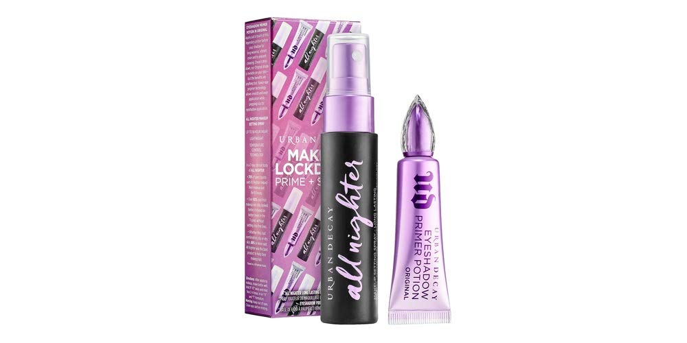 UD Makeup Lockdown Travel Duo Set: All Nighter Makeup Setting Spray + Eyeshadow Primer Potion Original Formula