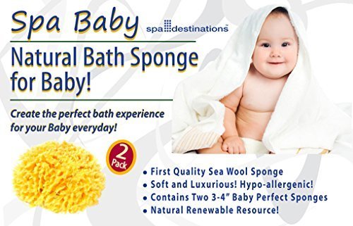 Spa Baby Natural Bath Sponge! Especially Selected for Your Baby! by Spa Destinations®. SAVE 35% On Our Exclusive TWO (2) PACK!!! Create The "Perfect Bath" For Your Baby! 100% TOTAL SATISFACTION GUARANTEE or Your Money Back! Also the "Perfect Gift" for Mo