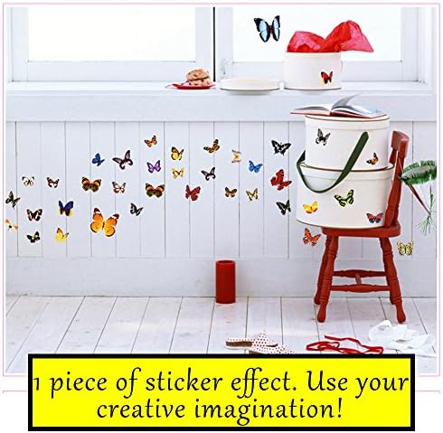 Pack of 283pcs Beautiful Colorful Assorted Butterflies DIY Wall Stickers Art Mural Decals Decor - Kids Baby Children Room Nursery Kindergarten