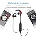 OUCOMI Bluetooth Headphones Wirless Earbuds Sport Running Earphones Black+Red