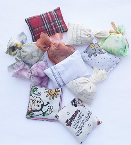 Cro Lavender Sachets 10-pack Assorted True Mediterranean 100% Natural Dry Flower Buds In Hand Filled Cotton And Silk Bulk Bags For Home Gifts Aromatherapy Stress Relief