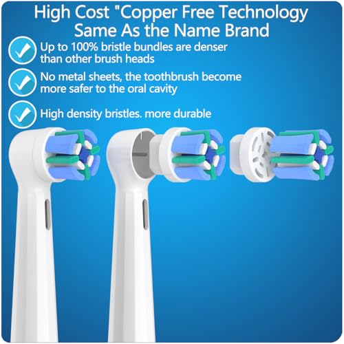 Wokuqiu iO Brush Heads Compatible with Oral B iO 2 3 4 5 6 7 8 9 10 Electric Toothbrushes, Pack of 8 Replacement Toothbrush Head for Deep Clean (4 White+4 Black)