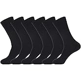 7DayOtter 98% Cotton Rich Dress Socks for Business Mens Womens Casual Socks 6Pack