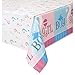Gender Reveal Mega Party Pack for 24 - Two Size Plates + Cups + Napkins + Cutlery + Tablecloths, Balloons + Banner + Hanging Decorations + Streamers.