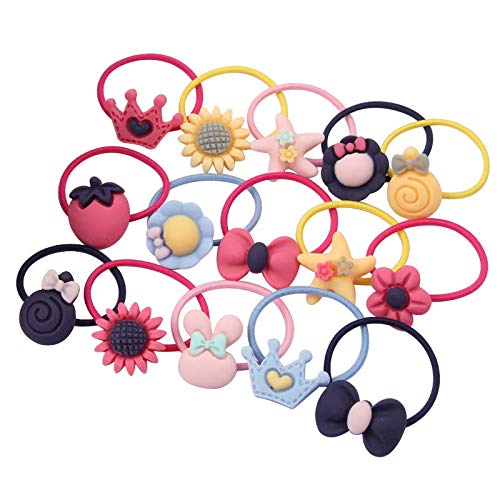 Girls Hair Ties, 100 pcs Girl Hair Elastic Ropes for Pigtail Ponytail Holder