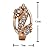 Snowman Lee Share Type S Letters Series Gemstone 18k Rose Gold Plated Hoop Earrings
