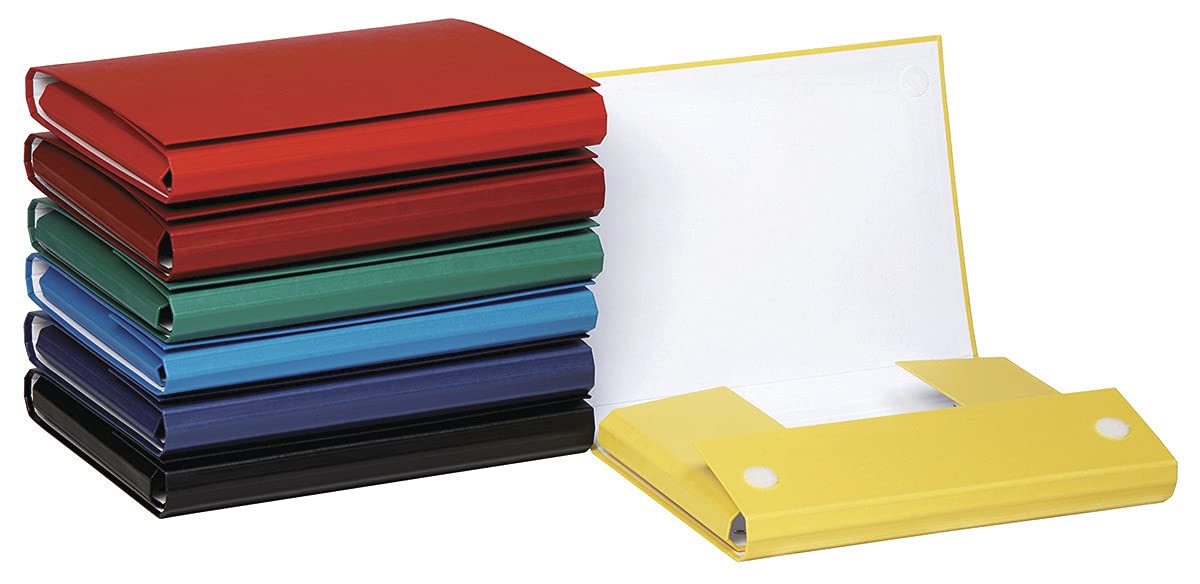 File with Velcro Closure Office Products PP A4/4cm 3 Flaps Assorted Colours/Document Archiving/Type-with Velcro/Kind-3-wing/Material-Cardboard/PP/Coating-Single-Sided