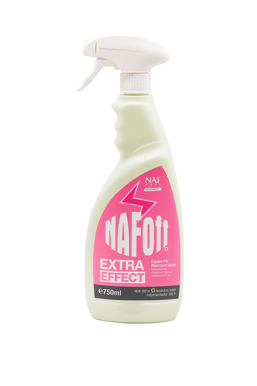 NAF Off Extra Effect Fly Spray 750ml – Natural Insect Repellent for Horses – Citronella-Based Protection Against Flies, Midges & Biting Insects – Ideal for Summer Use