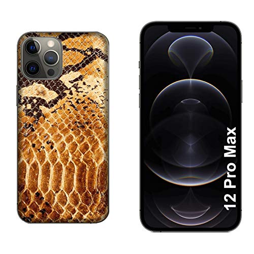 Funda Carcasa Compatible con Apple iPhone 12 Pro MAX Fondo de Serpiente pitón Amarillo/Imprimir también en los Lados… Funda Carcasa Compatible con Apple iPhone 12 Pro MAX Fondo de Serpiente pitón Amarillo/Imprimir también en los Lados… - Imagen 3