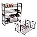 Shoe Rack for Closet, Rackaphile 4-Tier Stackable Metal Shoe Rack Mesh Utility Shoe Storage Organizer Shelf Bedroom Entryway 32.3