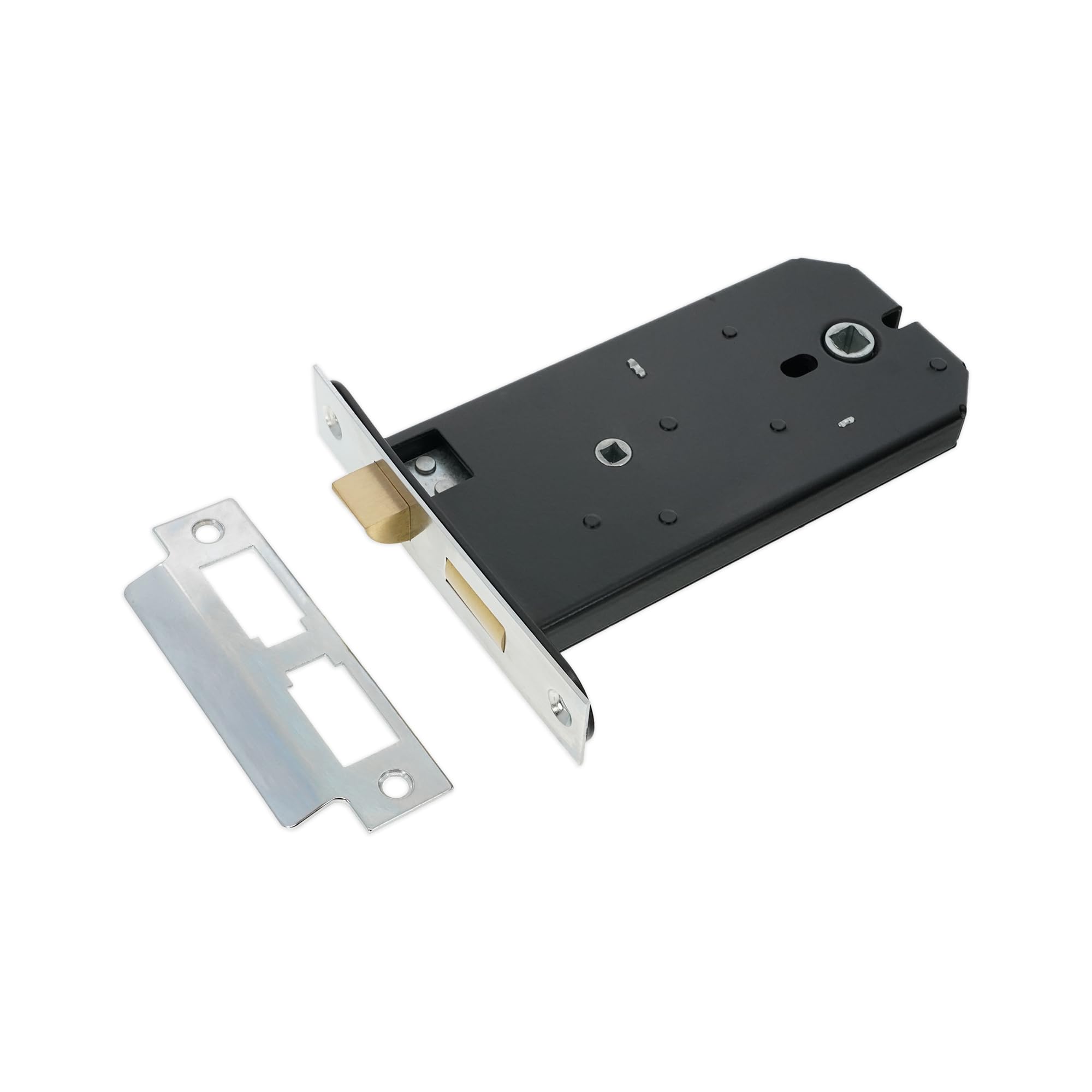 Infinity Decor 6inch, 150mm 3 Lever Horizontal Mortice Bathroom Door Lock in Polished Chrome Finish - Replaces Union 2077